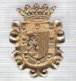 C317 Medalie(placheta) heraldica stema(emblema) zonala Spania -marime cca 30X23mm, gr aprox 7gr. -starea care se vede, mai buna ca scanarea