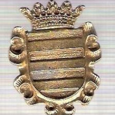 C286 Medalie(placheta) heraldica stema(emblema) zonala Spania -marime cca 29X22mm, gr aprox 8gr. -starea care se vede, mai buna ca scanarea