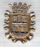 C288 Medalie(placheta) heraldica stema(emblema) zonala Spania -marime cca 29X22mm, gr aprox 7gr. -starea care se vede, mai buna ca scanarea