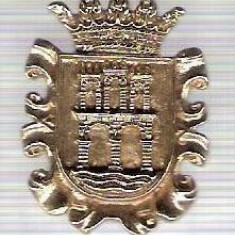 C288 Medalie(placheta) heraldica stema(emblema) zonala Spania -marime cca 29X22mm, gr aprox 7gr. -starea care se vede, mai buna ca scanarea