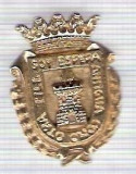 C316 Medalie(placheta) heraldica stema(emblema) zonala Spania -marime cca 29X21mm, gr aprox 7gr. -starea care se vede, mai buna ca scanarea
