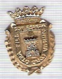 C316 Medalie(placheta) heraldica stema(emblema) zonala Spania -marime cca 29X21mm, gr aprox 7gr. -starea care se vede, mai buna ca scanarea foto