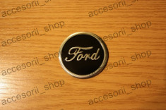 emblema capac roata FORD NEGRU 60 mm foto