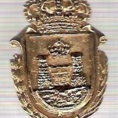 C285 Medalie(placheta) heraldica stema(emblema) zonala Spania -marime cca 32X21mm, gr aprox 7gr. -starea care se vede, mai buna ca scanarea