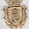 C301 Medalie(placheta) heraldica stema(emblema) zonala Spania -marime cca 30X23mm, gr aprox 8gr. -starea care se vede, mai buna ca scanarea