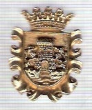 C302 Medalie(placheta) heraldica stema(emblema) zonala Spania -marime cca 30X23mm, gr aprox 7gr. -starea care se vede, mai buna ca scanarea