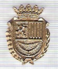 C315 Medalie(placheta) heraldica stema(emblema) zonala Spania -marime cca 29X21mm, gr aprox 6gr. -starea care se vede, mai buna ca scanarea