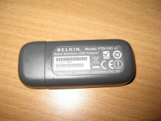 Adaptor wireless USB Belkin model F7D1101v1 draft N 150 Mb/s foto