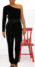 Salopeta catifea neagra,model okazie deosebit de frumos si elegant Salopeta ocazie foto