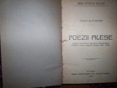Poezii alese(an 1908)-Vasile Alecsandri foto