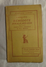 Herodot Istorii vol II in franceza Ed. Garnier 1932 foto