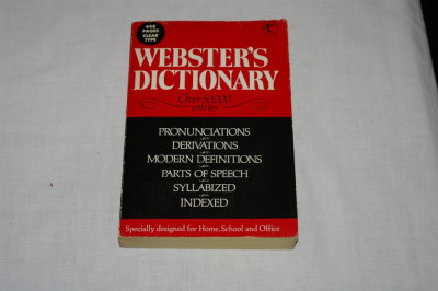 Webster&amp;#039;s dictionary - Specially designed for Home, School and Office - 1972 foto