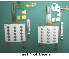 Placa membrana de sub tastatura modul taste keypad folie banda flex flexibila foita flat cable LG KE970 Originala foto