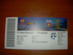 BILETE MECI STEAUA - STUTTGART , 22.11.2012 , PELUZA II ,INEL 1 , POARTA C , SECTOR 107 , RAND 8 ,LOC 18 / 19 foto