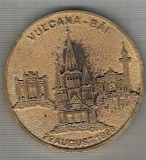 C335 Medalie Centrul National Ecumenic -Vulcana-Bai -1998 Romania -marime cca 62 mm, greutatea aprox 58 gr. -starea care se vede