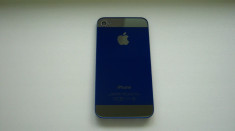 Carcasa Capac Spate Apple iPhone 4S Blue like iPhone 5 foto