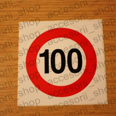 sticker viteza 100 km