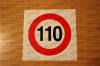 Sticker Auto Viteza Maxima 110 km/h, Diametru 130mm, Rezistent Apa, Tuning Exterior