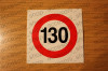 Sticker Auto Viteza 130 km/h, Diametru 130mm, Rezistent Apa