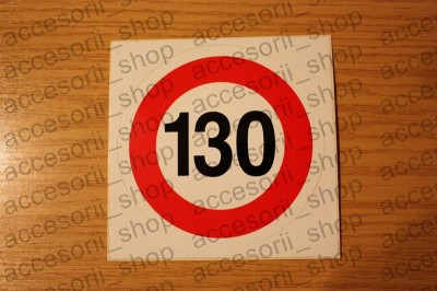 sticker viteza 130 km foto
