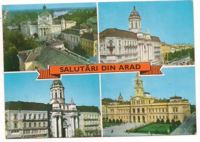 carte postala(marca fixa)-ARAD-colaj foto