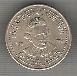 C356 Medalie Bicentenar Capitan Cook(1729-1779) 1778-1978 ?-Chief Maquinna...-marime cca 34mm, gr. aprox 14 gr. -starea care se vede foto