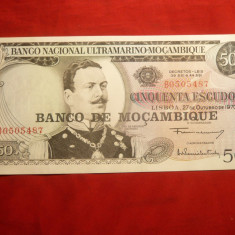Bancnota 50 Escudos 1970 Mozambic , cal.NC