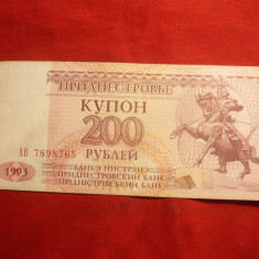 Bancnota 200 Ruble 1993 Transnistria ,cal. F.Buna