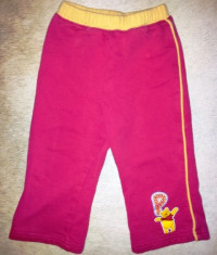 Pantaloni roz grosi din bumbac de trening de la Disney, cu Pooh, fete 2 ani foto