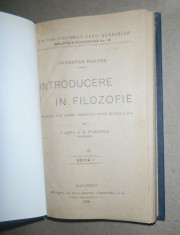 Introducere in Filozofie - Friederich Paulsen (editia I _ 1920) foto