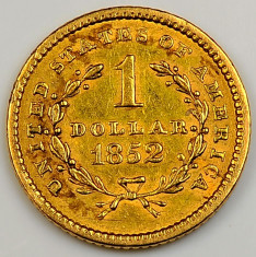 ticuzz - SUA USA 1 ONE $ Dollar 1852 - Moneda de AUR foto