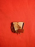 Insigna veche SRSC -metal si email ,1,8 x 1,5 cm