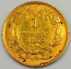 ticuzz - SUA USA 1 ONE $ Dollar 1856 - Moneda de AUR foto