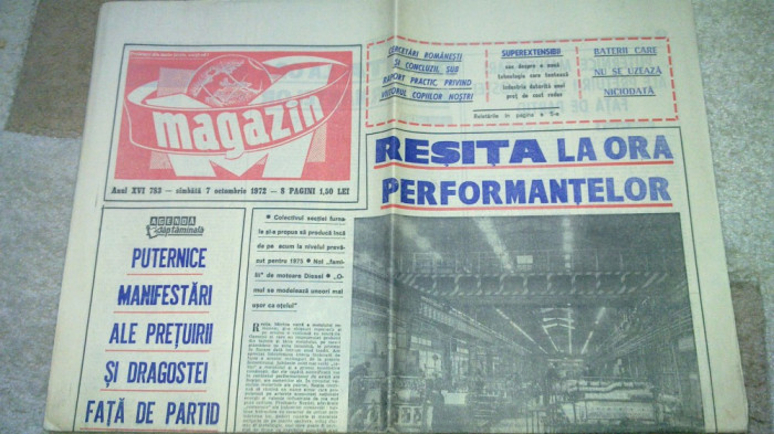ziarul magazin 7 octombrie 1972-art. resita la ora performantelor