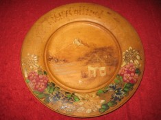 Aplica din lemn pictata- Wien Ost Tirol- 26 cm, in patina timpului. foto