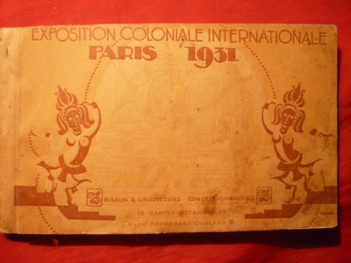 Carnet 12 Ilustrate 1931- Expozitia Coloniala Internationala -color