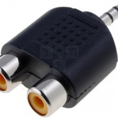 Adaptor jack 3,5mm la 2 RCA mama