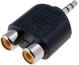 Adaptor jack 3,5mm la 2 RCA mama