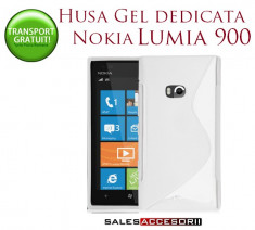 HUSA NOKIA LUMIA 900 SILICON GEL TPU S-LINE ALBA - TRANSPORT GRATUIT! foto