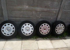 Set Jante tabla 5x100 R14 + Capace + anvelope iarna Fulda 185/60 R14 foto