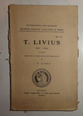 T. Livius CARTILE XXI SI XXII editie scolara de I. N. Dianu Bucuresti 1923 foto