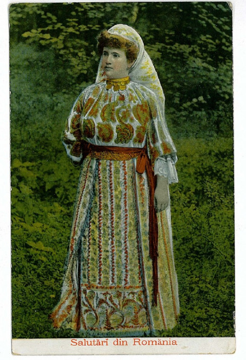 1886 - ETHNIC woman, port popular - old postcrd, CENSOR - used - 1917