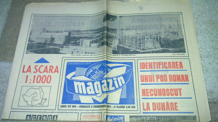 ziarul magazin 6 februarie 1971- foto platforma petrochimice pitesti