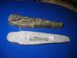 556-Sarcofag mic marmura cu mumie Faraon egiptean.
