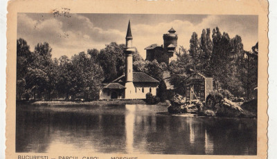 B72129 Bucuresti Parcul Carol Moschee 2 scans foto