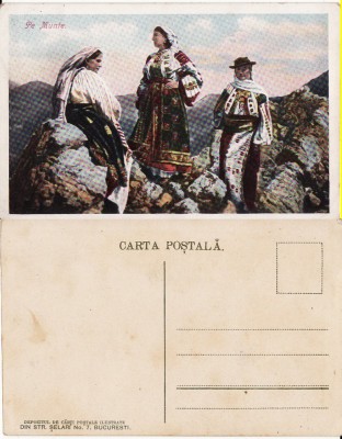 Pe munte - Port popular din Muscel, Arges -rara foto