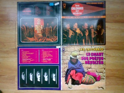 2 discuri vinil cu les calchakis - flutes indiennes foto