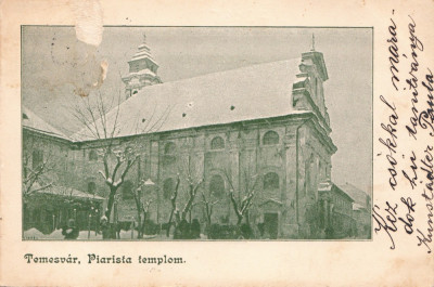 B72065 Temesvar Piarista Templom used in 1904 timisoara circulata foto