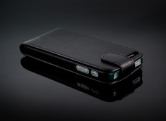 Husa din Piele Eco - Flip Leather Case - dedicata Apple iPhone 5 foto