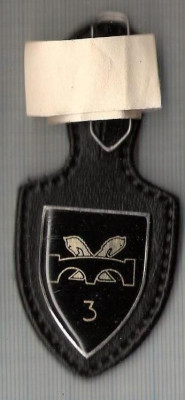 C398 Medalie militara -Pionierbataillon 3 Stade -Germania -marime cca 86X39(25X35) mm, gr. aprox 10 gr. -starea care se vede foto